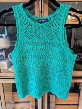 GAP Crochet Knit Sleeveless Tank Top